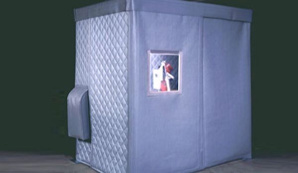 Soundproof door in a recording studio